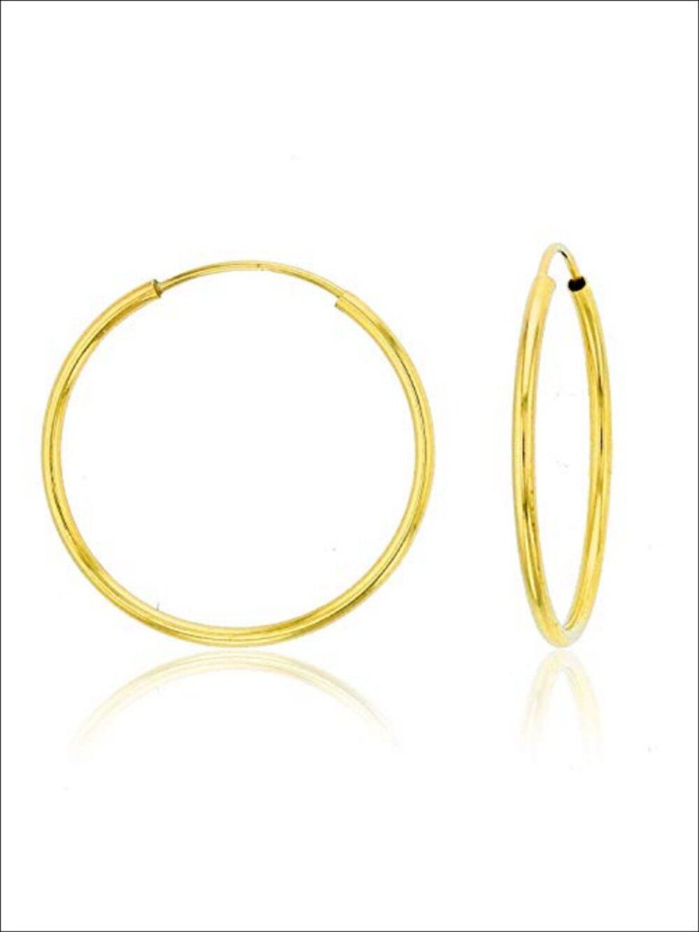 Solid 14K Gold 1mm Tube Cartilage Endless Flex Hoop Earrings Hypoallergenic